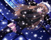 Anime on snowy night