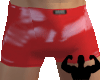 Red PVC boxer muscled