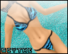 [S Zebra bikini -blue