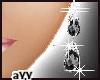 aYY-Diamond Drop Earrings Black