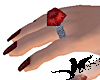 N-Silver Garnet Ring: Lg