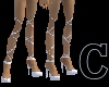 white lace-up heels