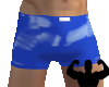 Blue PVC boxer muscled