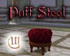Puff Stool - Red Tufted