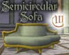 Semicircular Sofa - Sage Green Brocade