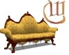 Derivable Victorian Couch - Golden Brocade