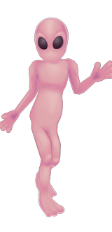 Pink dancing alien