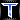 Blue Chrome Letters T