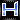 Blue Chrome Letters H2