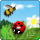 Inescia Bee Ladybug Scene Badge