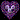 purple rose heart