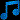 Blue Music Note Prostate Cancer Awareness Badge