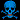 Blue Skully and crossbones Prostate Cancer Awareness Badge