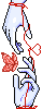 The Red Thread of Fate..It is commonly thought of as an invisible red cord around the finger of those that are destined to meet one another in a certain situation as they are "their one true love"...